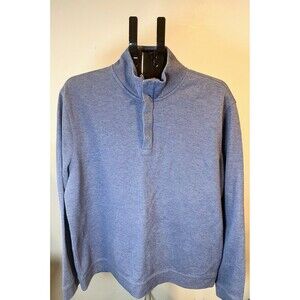 Black Brown 1826 Mens Blue Mock Neck 1/4 Zip Sweater XL Casual Warm Winter Work